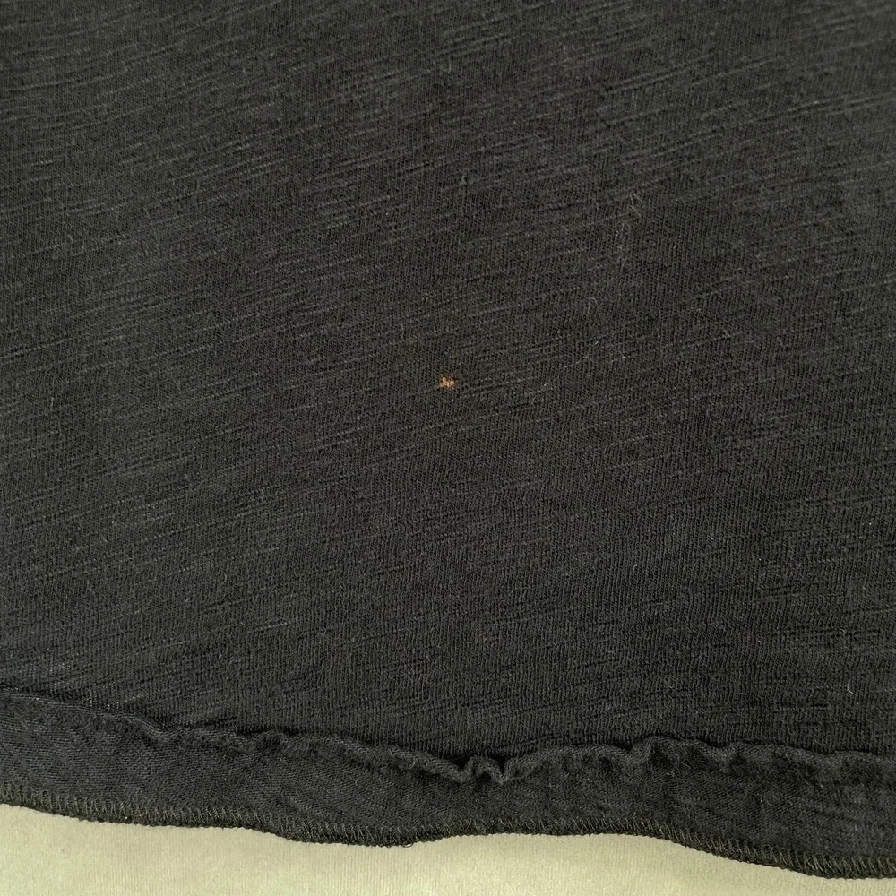We The Free People Black Sleeveless Funnel Cowl Neck Slub Knit Top Grunge Boho S